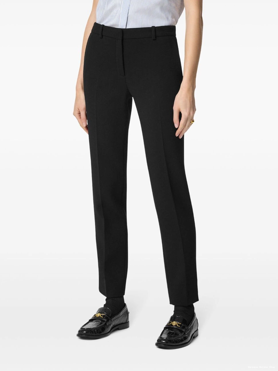 Affordable Women slim-cut trousers low-rise Versace 0723